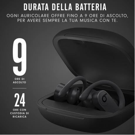 Beats by Dr. Dre Auricolari Powerbeats Pro wireless per Apple H1 Bluetooth Nero