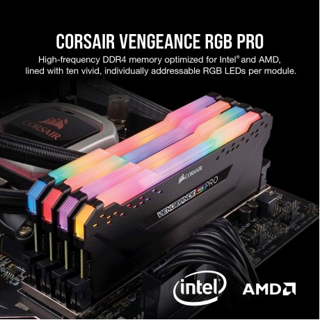 CORSAIR Vengeance RGB Pro Series 32GB (2X 16GB) DDR4 3200MHz CL16
