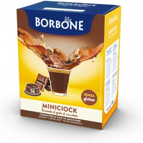 Caffè Borbone MiniCiock Bevanda al gusto Cioccolato 96 capsule A Modo Mio