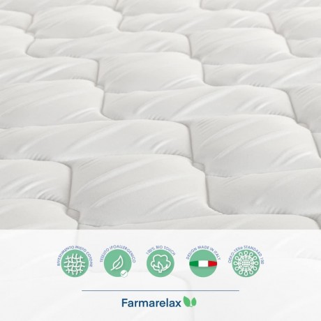 Farmarelax - Materasso singolo 80x190, Altezza 16 cm, Ortopedico, Ecoroyal