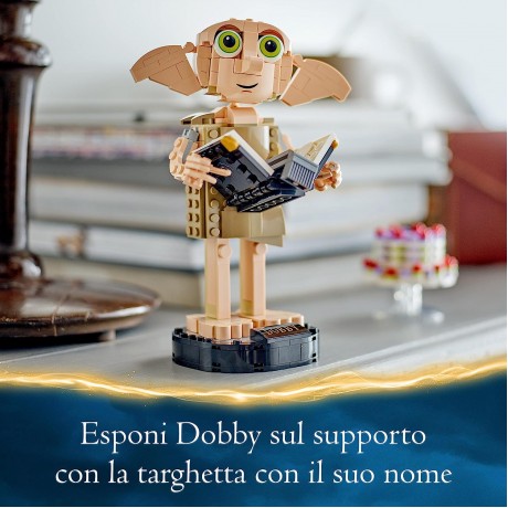 LEGO 76421 Harry Potter Dobby l'Elfo Domestico, Modello Snodabile