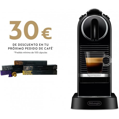 Nespresso Citiz EN167.B, Macchina da Caffè De'Longhi, 1L, Colore Limousine Black