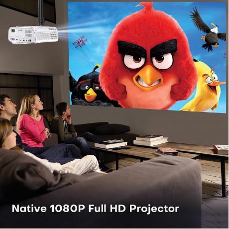 Proiettore Bluetooth 8500 Lumen- Full HD 1080P 4K Home Cinema 250''