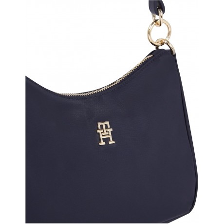 Tommy Hilfiger Borsa a Tracolla Poppy, Hobo Donna, Space Blue, One Size