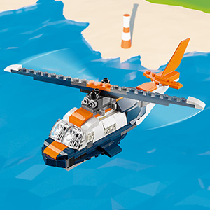 LEGO-31126-Creator-Jet-supersonico-3-in-1-con-aereo-elicottero-giocattolo-e-moto